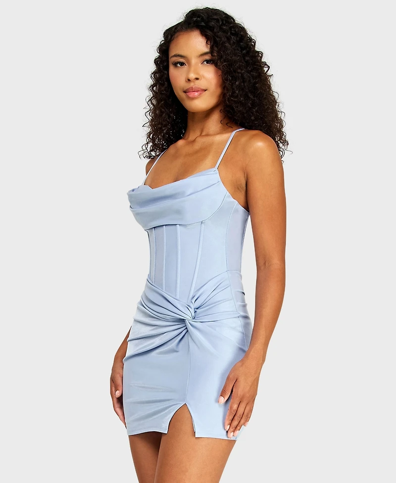 Alex & Sophia Juniors' Shimmer Sleeveless Dress