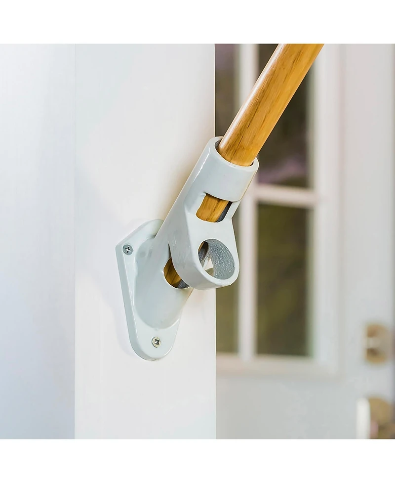 Evergreen Flag Two-Position Cast Iron White Flag Pole Bracket Flag Pole Hardware for The Home