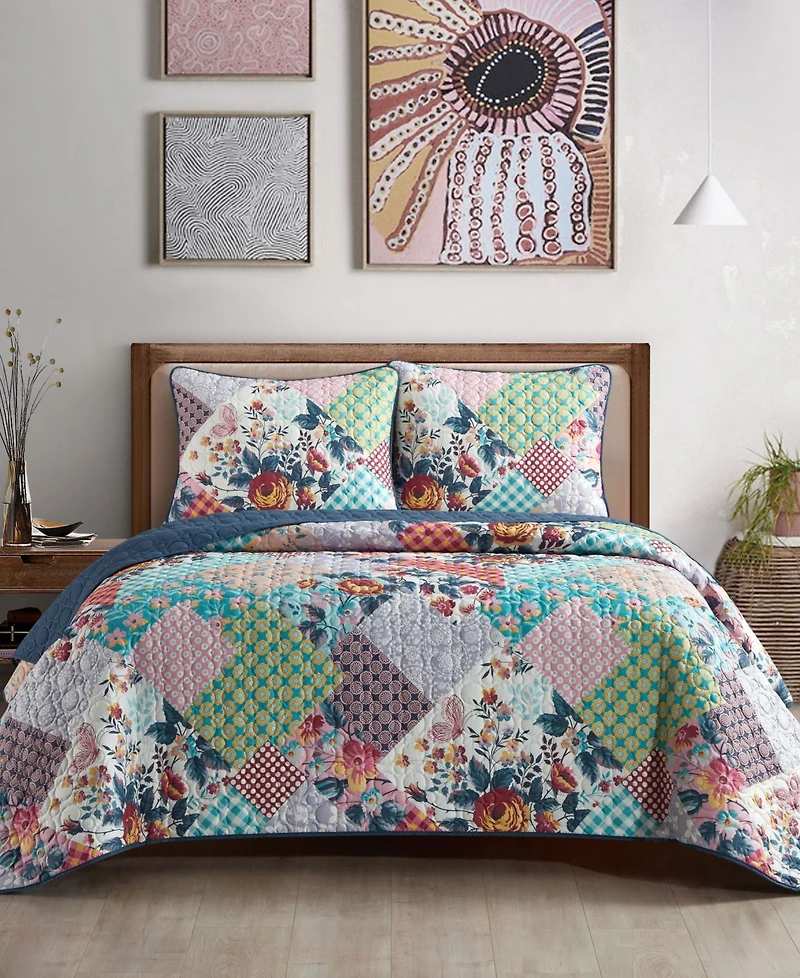 Stratford Park Leslie Floral 3-Piece Quilt Set