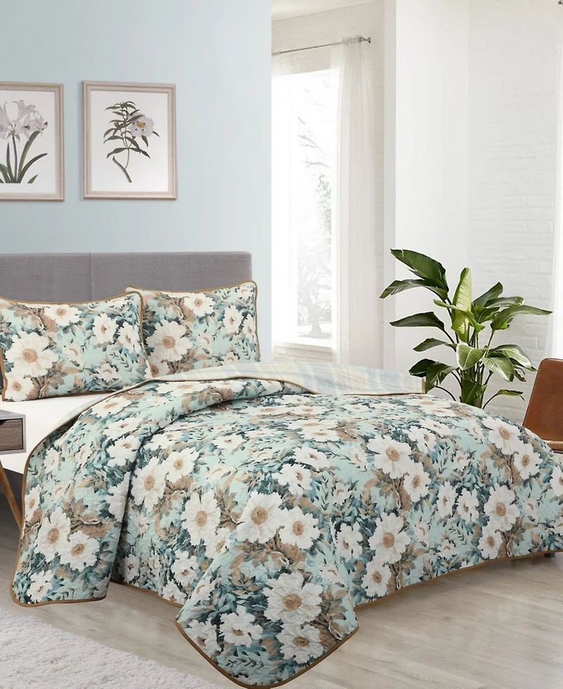 Stratford Park Rosa Floral 3-Piece Quilt Set