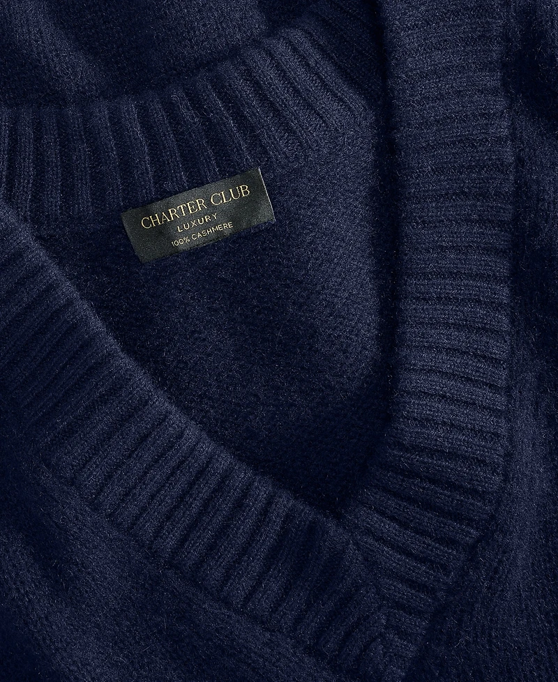 Charter Club Women's 100% Cashmere V-Neck Relaxed Sweater, Macy's Exclusive