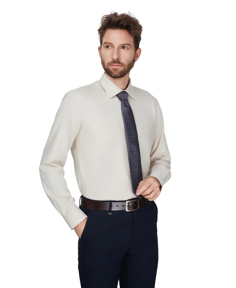 Alfani Men's Herringbone Long-Sleeve Dress Shirt, Macy's Exclusive