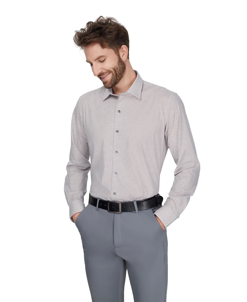 Alfani Men's Geometric Pattern Spread-Collar Dress Shirt, Macy's Exclusive