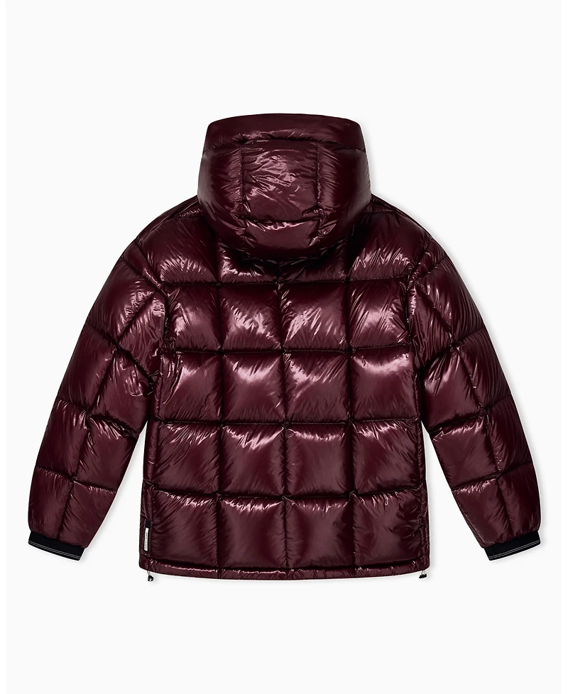 A|X Armani Exchange Men's Nylon Metallic Shine Down Hood with Jacket