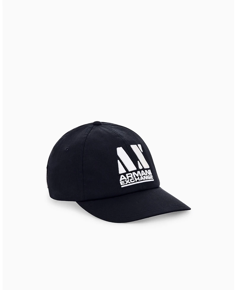 A|X Armani Exchange Men's Flocked Logo Cap