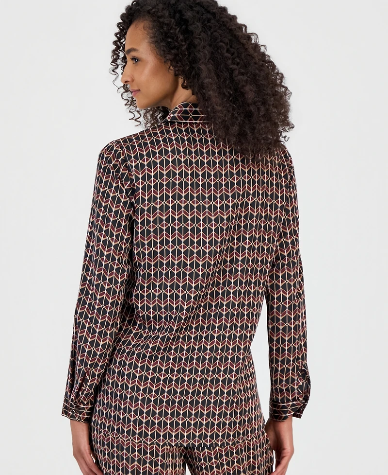 Anne Klein Women's Collared Button-Front Blouse