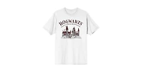 Harry Potter Hogwarts Play on White Short Sleeve Adult T-Shirt-5XL