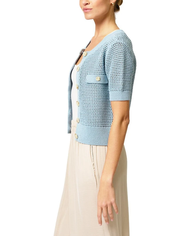 Central Park West Women's Iris Tape Yarn Cardi
