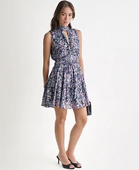 Bcbg Women's Choker-Neck Sleeveless Dress