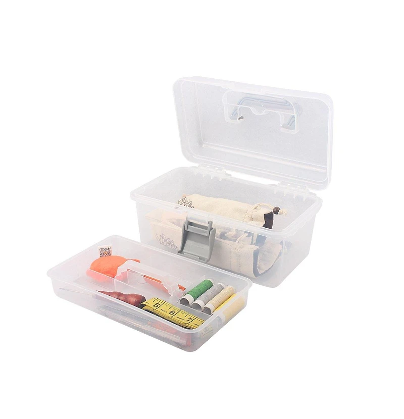 Xdovet Plastic Storage Box With Handle And Latch