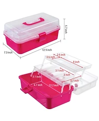 Xdovet Plastic Craft Organizer Storage Box Carrying Case