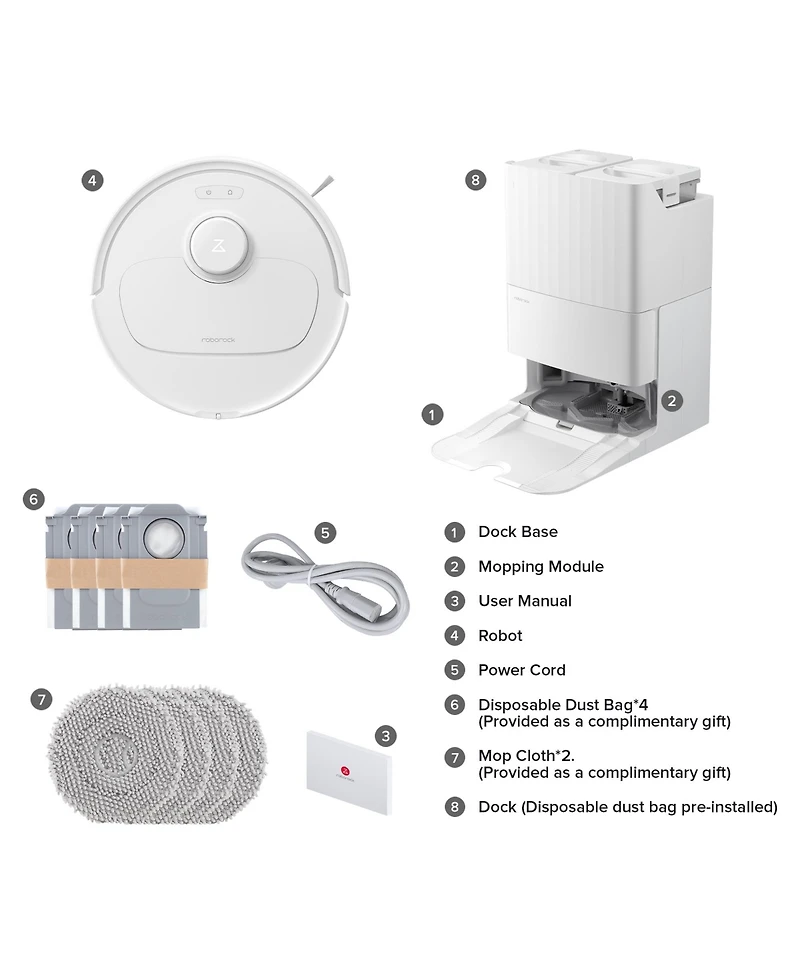 Roborock Qrevo Series Robot Vacuum and Mop – Building on Qrevo Pro,10,000 Pa Suction, Self-Emptying & Refilling, Auto Mop Washing and Auto Drying