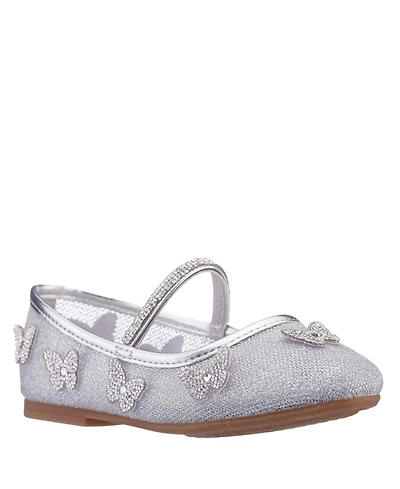 Nina Girls Silver Mesh Ballet Shoe