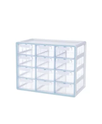 Xdovet 12-Drawer Stackable Organizer for Hardware Beads Craft Storage