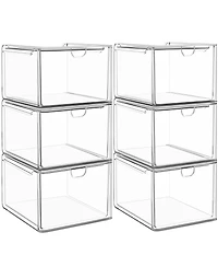 Xdovet Stackable Storage Boxes Organizer Drawers Plastic Home Art Makeup Kitchen Pantry