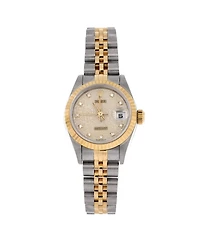 Pre-Owned Rolex Oyster Perpetual Datejust Automatic Watch in Stainless Steel and Gold with Diamond Markers 26mm