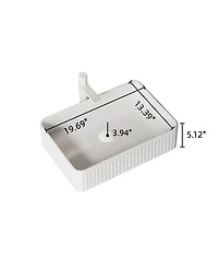 Busdays 20 Inch Rectangular Striped Ceramic Vessel Bathroom Sink No Faucet No Cabinet