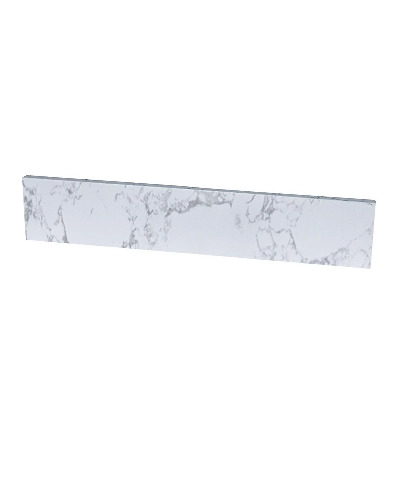 Sillysis 31/37/43 Inch Carrara Marble Stone Vanity Top with Ceramic Undermount Sink and Backsplash, Polished Surface for Vanity Cabinet