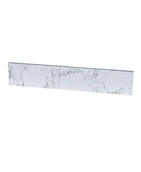 Sillysis 31/37/43 Inch Carrara Marble Stone Vanity Top with Ceramic Undermount Sink and Backsplash, Polished Surface for Vanity Cabinet