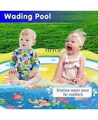 Aofar 60"Sprinkler Splash Pad Pool Play Mat Ocean