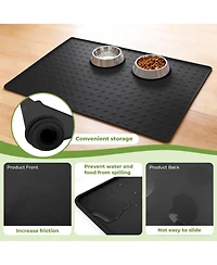 Aronkl Extra Large Food Grade Silicone Pet Mat Waterproof Non-Slip Washable Multi Use