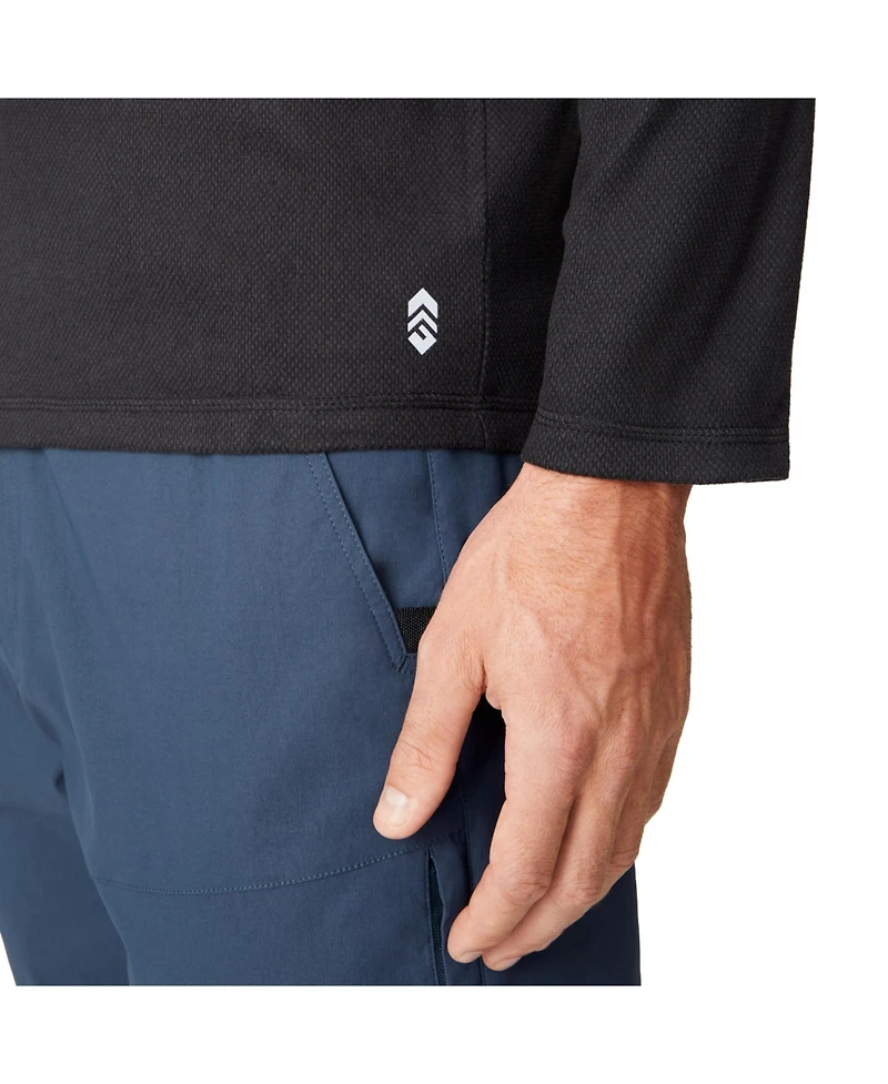 Free Country Men's Sueded Pique Long Sleeve Hoodie