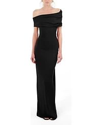 Nocturne Women's Asymmetric Strapless Maxi Dress