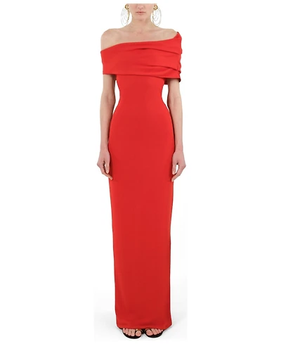 Nocturne Women's Asymmetric Strapless Maxi Dress