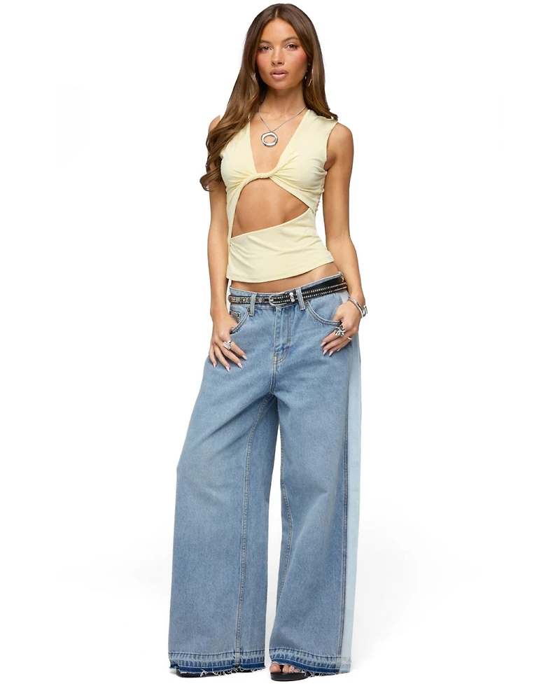 Edikted Women's Miranda Twist Cutout Top