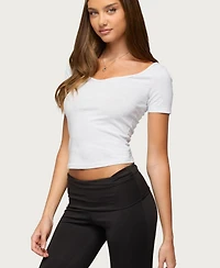 Edikted Women's Loly Scoop Neck T Shirt