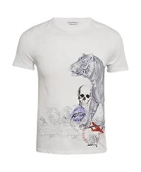 Pre-Owned Alexander Mcqueen Men's Skull Print Jersey T-Shirt