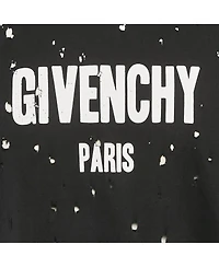 Pre-Owned Givenchy Men's Logo Print Jersey Distressed T-Shirt