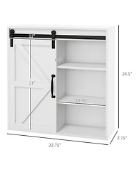 Busdays Bathroom Medicine Cabinet Wall Mount 22.75x7.75x24.5 Inches Sliding Door and Adjustable Shelf