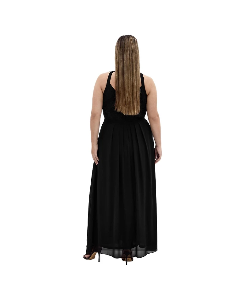 City Chic Women's Plus Panelled Bodice Maxi Dress