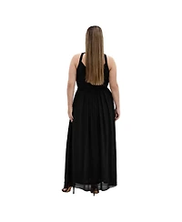 City Chic Women's Plus Panelled Bodice Maxi Dress