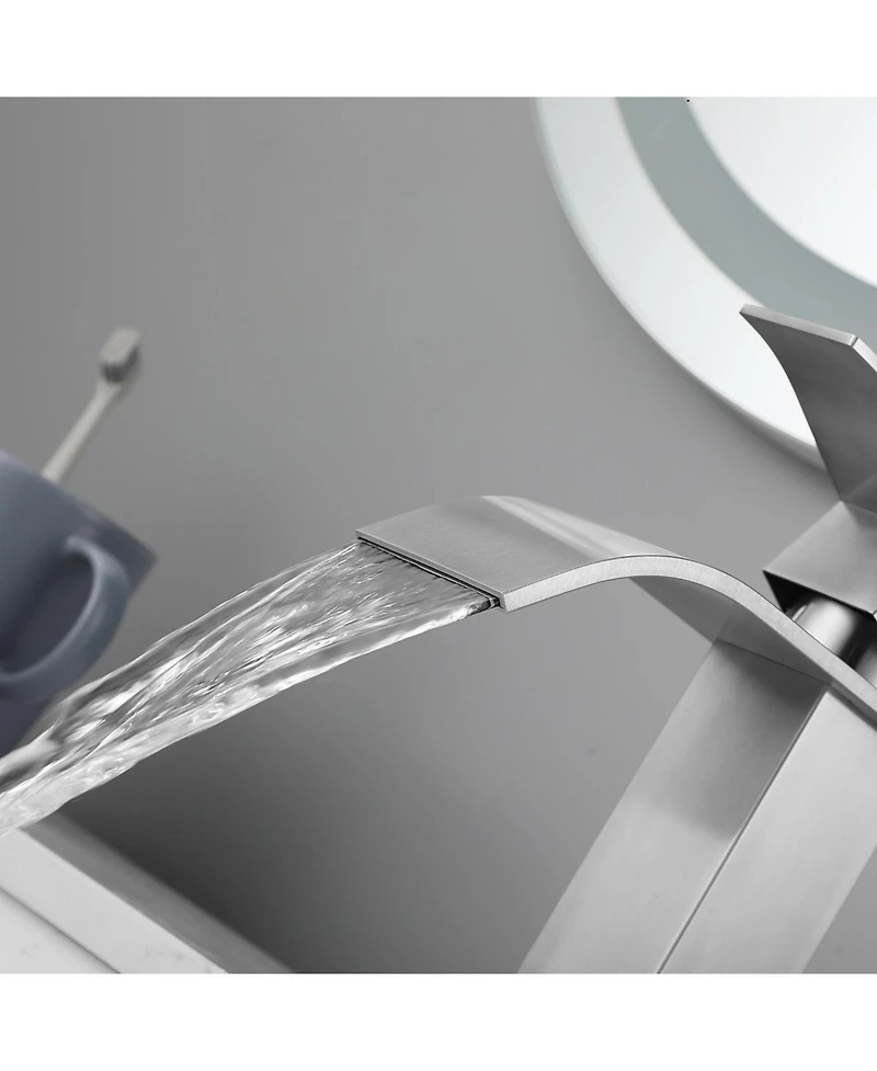 Phying Waterfall Spout Bathroom Faucet,Single Handle Bathroom Vanity Sink Faucet