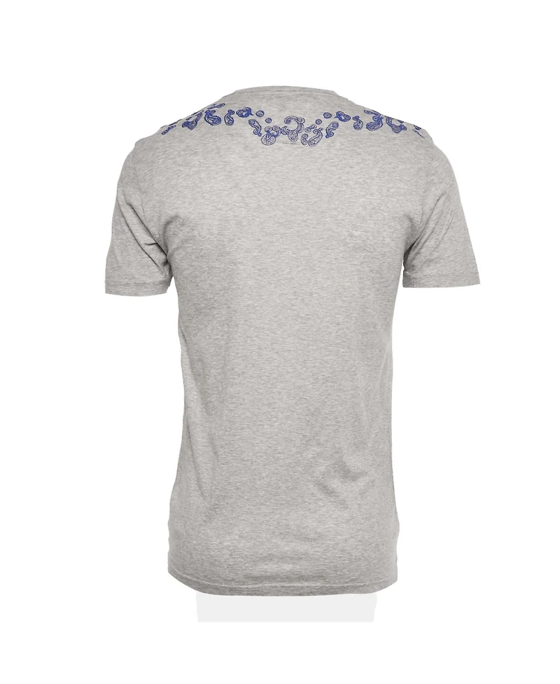 Pre-Owned Roberto Cavalli Men's Paisley Print Jersey Crew Neck T-Shirt