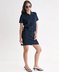 Bcbg Women's Collared Button-Front Jacket
