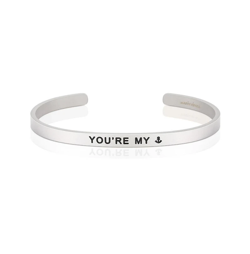 Mantra You're My Anchor Navy-Marine Corps Relief Society Bracelet - Outside