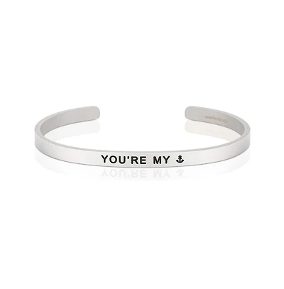 Mantra You're My Anchor Navy-Marine Corps Relief Society Bracelet - Outside