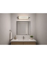 Midola 18-Inches Brushed Nickel Integrated Led Modern/Contemporary Bathroom Vanity Light Bar