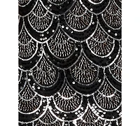 B Darlin Juniors' Square Neck Beaded Detail Chiffon Back-Tie Sequin Dress