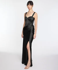 Marchesa Notte Women's Strappy Bustier Corset Detail Gown