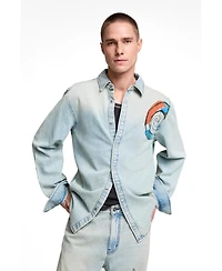 Desigual Men's Embroidered denim shirt