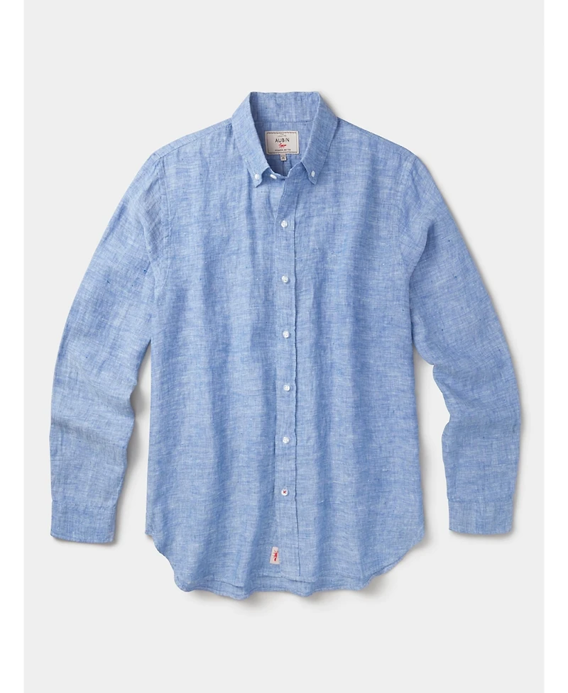Aubin Men's Worlaby Linen Long Sleeve Shirt