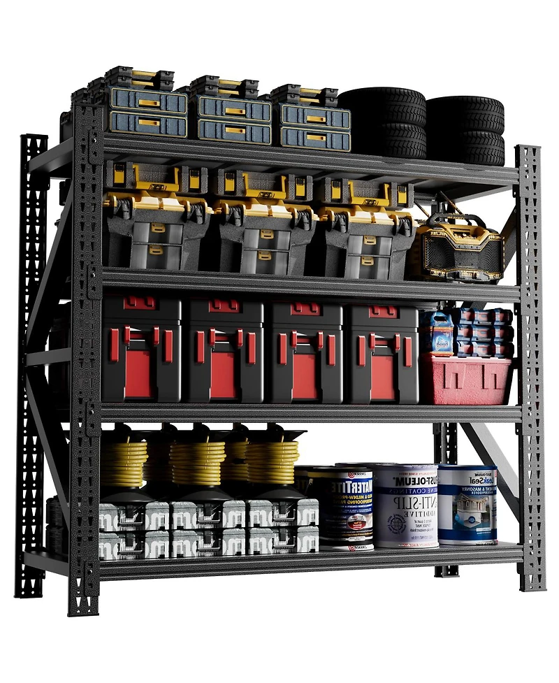 Streamdale Furniture Heavy Duty 4-Shelf Adjustable Metal Garage Storage Unit