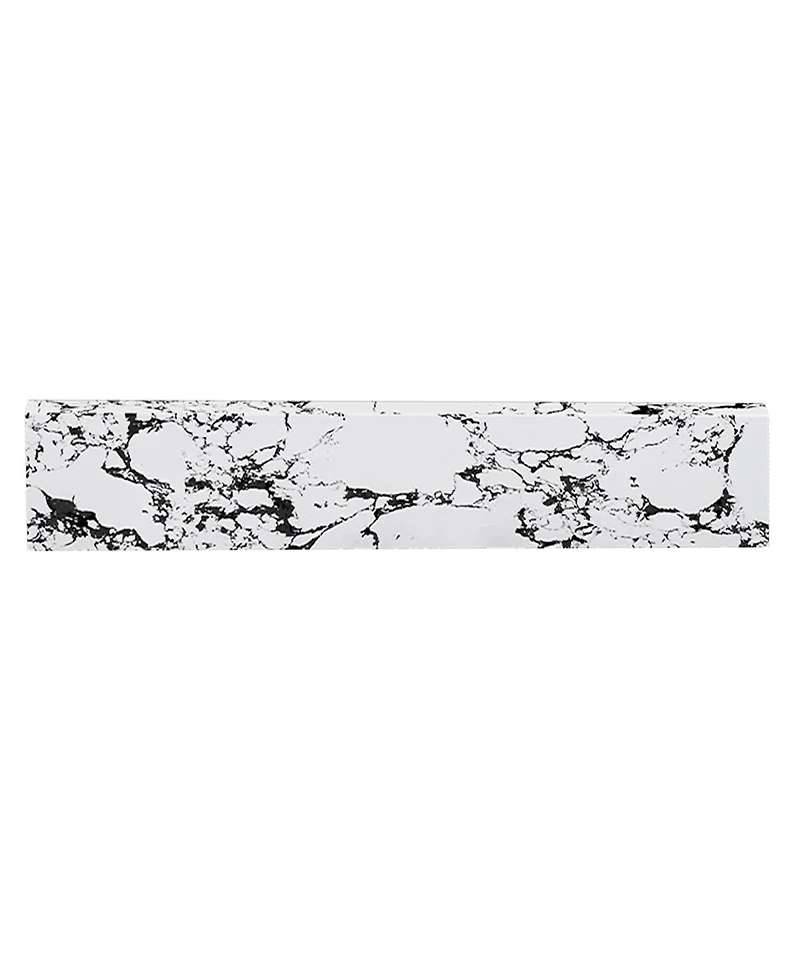 Sillysis 31/37/43/49 Inch Artificial Marble Bathroom Vanity Top with Rectangular Undermount Sink, Overflow, 4 Inch Backsplash