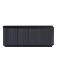 Streamdale Furniture 64 Inch Wave Pattern Wooden Sideboard Storage Cabinet