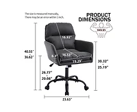 sumyeg Ergonomic Pu Leather Office Chair with High-Strength Metal Frame