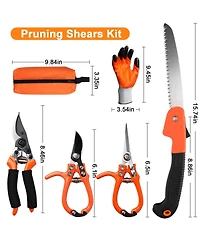 Xdovet Pruning Shears Set Garden Snips Gloves Storage Bag Handheld Plant Care Kit